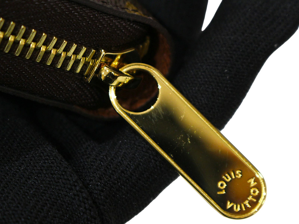 LOUIS VUITTON Zippy Wallet Monogram Brown Round Zipper Long